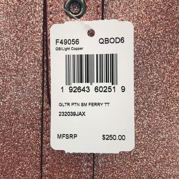 SOLD. Coach F49056 light copper glitter tote - Picture 6 of 6